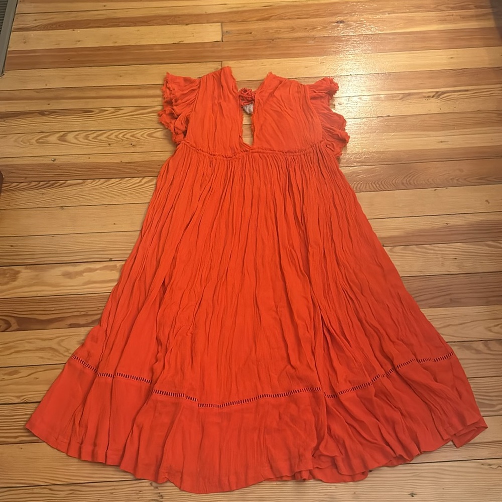 Free people red beach dress/cover up size small - Picture 4 of 4